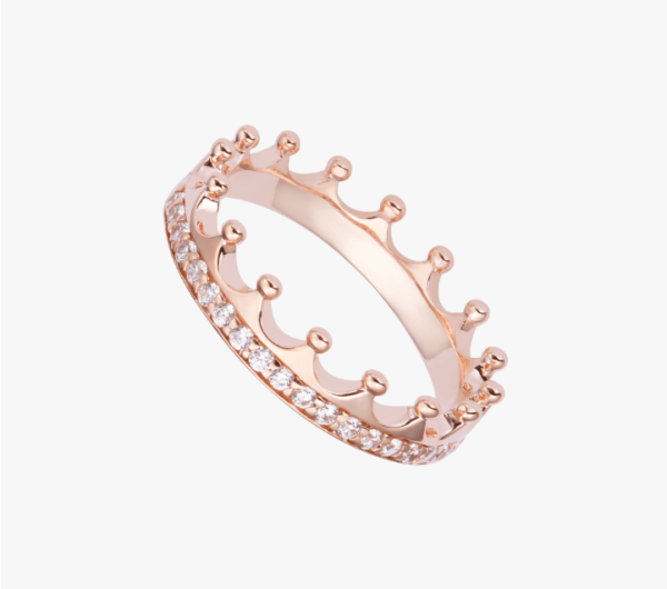 Nhẫn bạc đính đá PNJSilver My Princess hình vuơng miện XM00K000149